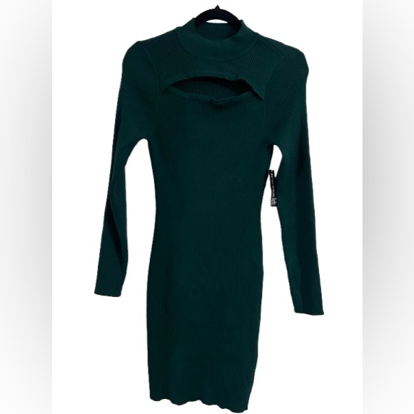 Derek Heart Teal Long Sleeve Dress - Picture 1 of 5